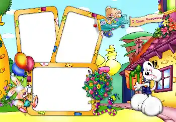 Foto-effetti della categoria Festa di Compleanno № 1596. Scrittura sulla cornice: Buon Compleanno!