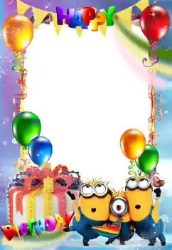 Foto-effetti della categoria Festa di Compleanno № 179497. Scrittura sulla cornice: Buon compleanno!