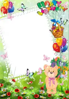 Foto-effetti della categoria Festa di Compleanno № 58878. Scrittura sulla cornice: Buon Compleanno!