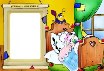 Foto-effetti della categoria Bagni, pasti, sonno № 38719. Scrittura sulla cornice: Addormentata vicino a papà
