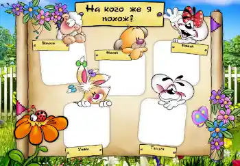 Scrittura sulla cornice: На кого же я похож?