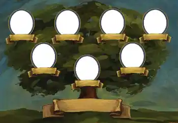 Scrittura sulla cornice: Io. Papà. Mamma. Nonna. Nonno. Scrittura sulla cornice: Io. Papà. Mamma. Nonna. Nonno.