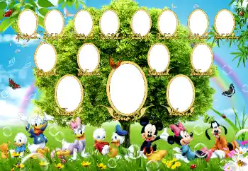 Scrittura sulla cornice: Io. Papà. Mamma. Nonna. Nonno. Bisnonni. Scrittura sulla cornice: Io. Papà. Mamma. Nonna. Nonno. Bisnonni.