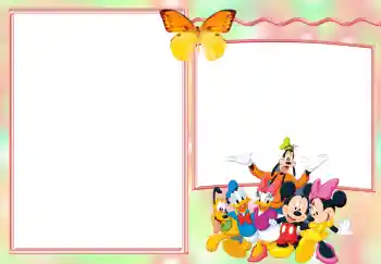 Foto-effetti della categoria Inviti № 2841. Scrittura sulla cornice: Invito al Compleanno!