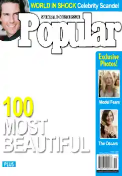 Foto-effetti della categoria Riviste № 4694. Scrittura sulla cornice: Popular