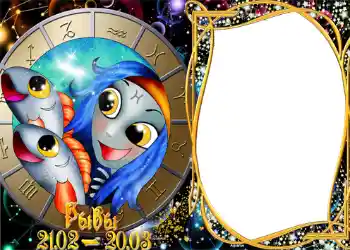 Scrittura sulla cornice: Pesci