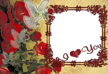 Scrittura sulla cornice: I love you!