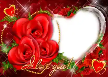 Scrittura sulla cornice: I love you! Scrittura sulla cornice: I love you!