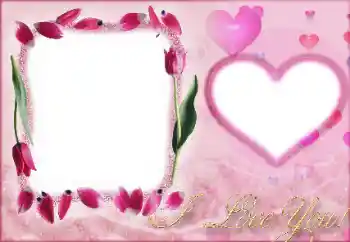 Scrittura sulla cornice: I love you!