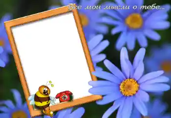 Scrittura sulla cornice: Все мои мысли о тебе...