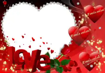 Scrittura sulla cornice: Love. Я тебя люблю!