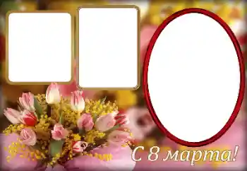 Foto-effetti della categoria Cartoline per l'8 Marzo № 166258. Scrittura sulla cornice: Auguri per l' 8 Marzo