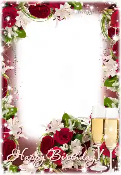 Foto-effetti della categoria Cartoline per il Compleanno № 130010. Scrittura sulla cornice: Buon Compleanno!