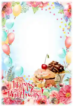 Foto-effetti della categoria Cartoline per il Compleanno № 142400. Scrittura sulla cornice: Buon Compleanno!