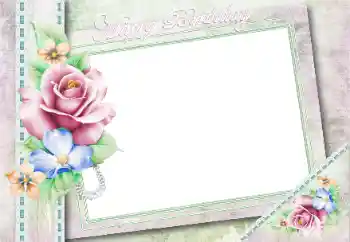 Foto-effetti della categoria Cartoline per il Compleanno № 167697. Scrittura sulla cornice: Buon Compleanno!