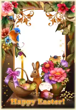 Foto-effetti della categoria Cartoline per Pasqua № 182176. Scrittura sulla cornice: Buona Pasqua!