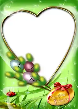 Foto-effetti della categoria Cartoline per Pasqua № 969. Scrittura sulla cornice: Христос Воскрес!