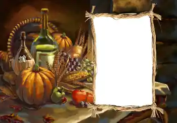Foto-effetti della categoria Feste varie № 128390. Scrittura sulla cornice: Felice Ringraziamento