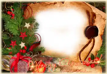 Foto-effetti della categoria Cartoline per Natale № 124272. Scrittura sulla cornice: Buon Natale