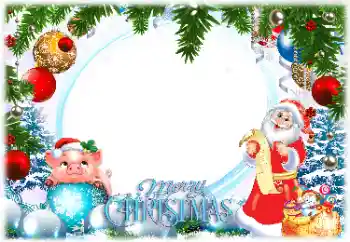 Foto-effetti della categoria Cartoline per Natale № 147830. Scrittura sulla cornice: Buon Natale