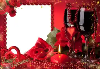 Foto-effetti della categoria Cartoline per S. Valentino № 130721. Scrittura sulla cornice: Auguri di S. Valentino