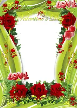 Scrittura sulla cornice: Auguri di S. Valentino Scrittura sulla cornice: Auguri di S. Valentino